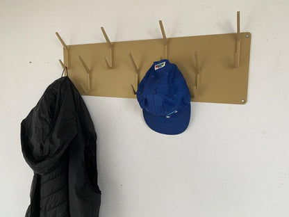 INDUSTRIAL style steel coat & hat rack covered with powder coating/ ANODIC GOLD