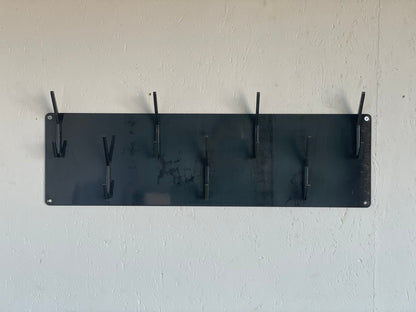 Industrial style steel coat & hat rack covered with powder coating/ RAW STEEL + LACQUER