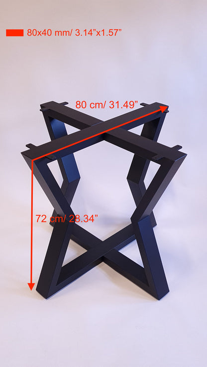 Dining table base for ROUND and SQUARE table top,Industrial style table leg,Steel metal table leg,Dining table leg,Kitchen table leg/ 80 cm