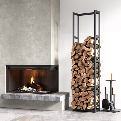 EXTRA LARGE MODERN Steel firewood rack, Steel firewood holder, Log storage, Log rack, Firewood accessories,Industrial style,Minimalist style