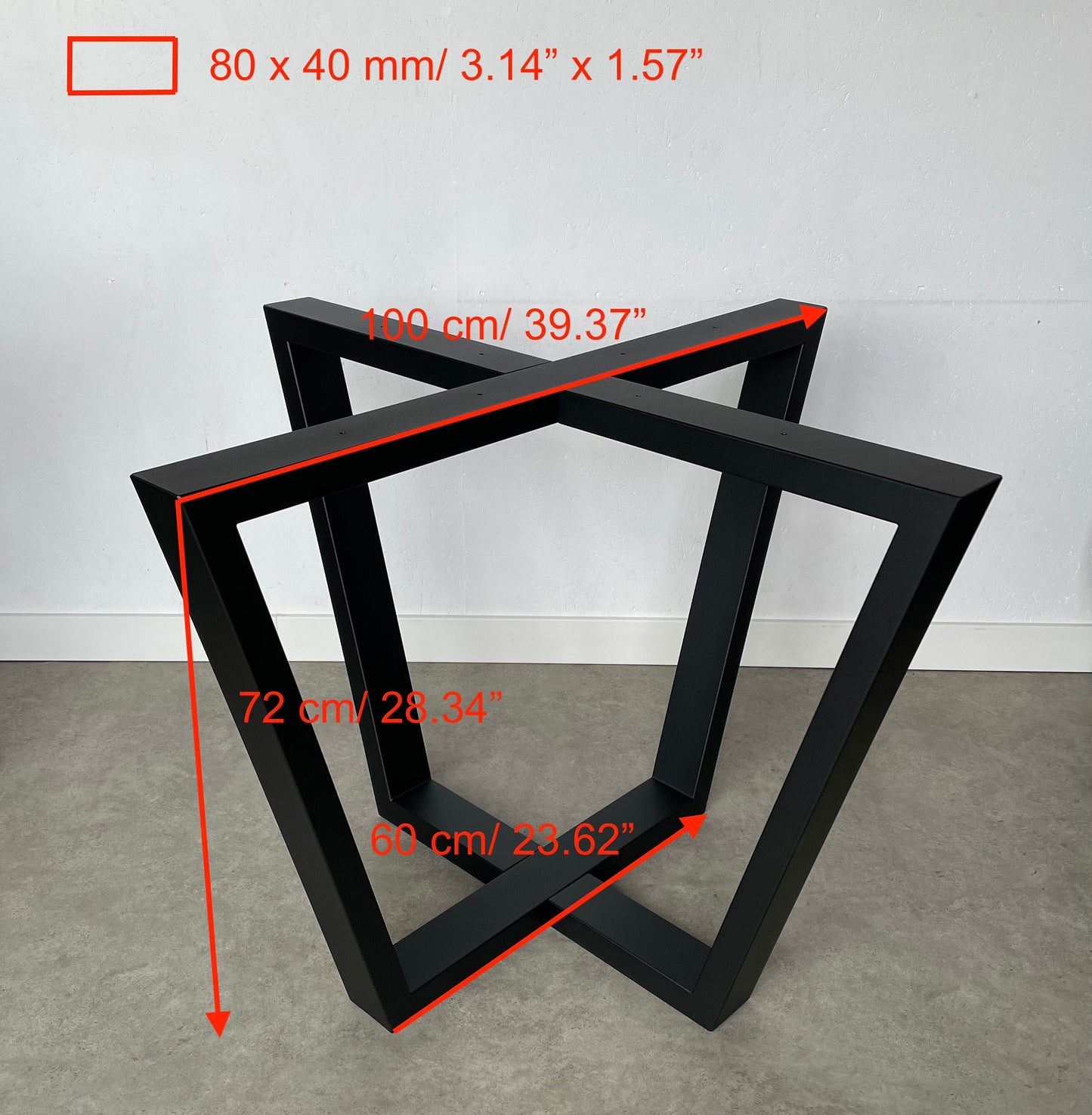 Dining TABLE base for ROUND and SQUARE table top,Industrial style base,Metal table base,Dining or Kitchen table base/Top diagonal 100 cm