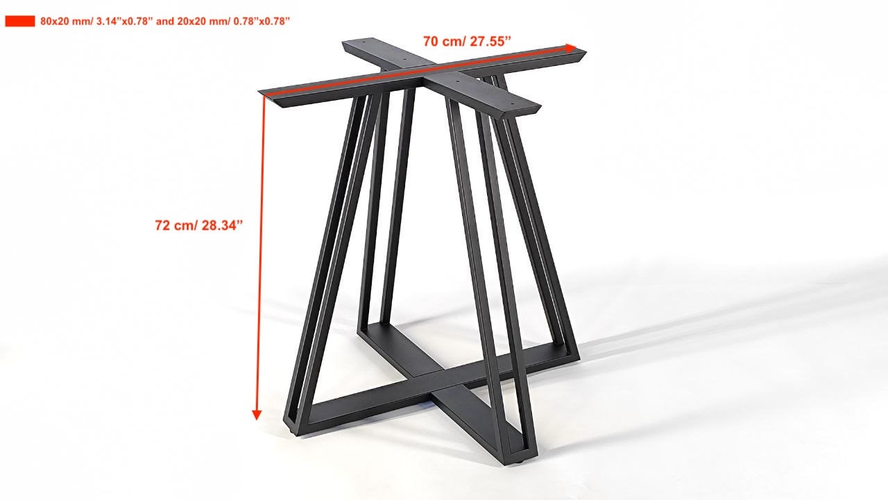 Steel table base for ROUND and SQUARE table top, Metal table base, Industrial style table base, Dining table base, Kitchen table base