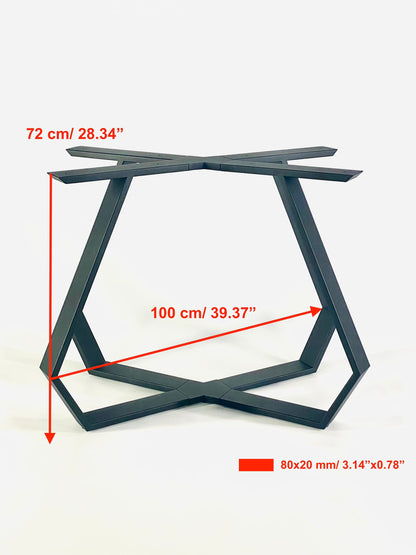 Dining table base for OVAL and RECTANGULAR table top,Industrial style table base,Steel table base,Metal table base,Dining table base