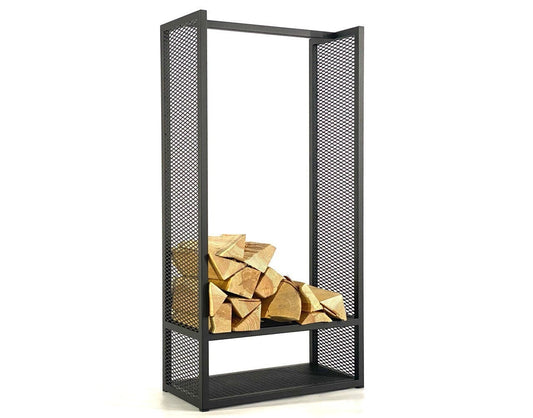 STEEL FIREWOOD RACK with shelf / Vertical firewood rack/ Floor firewood rack